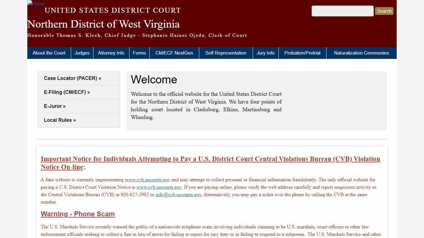 Northern District of West Virginia | United States District Court